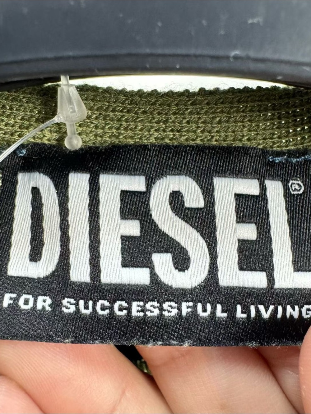 🚩steal Diesel Olive Green Cropped V-Neck Button-Up Cardigan - Picture 3 of 4